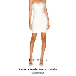 Ramona Bustier Dress in White by Superdown